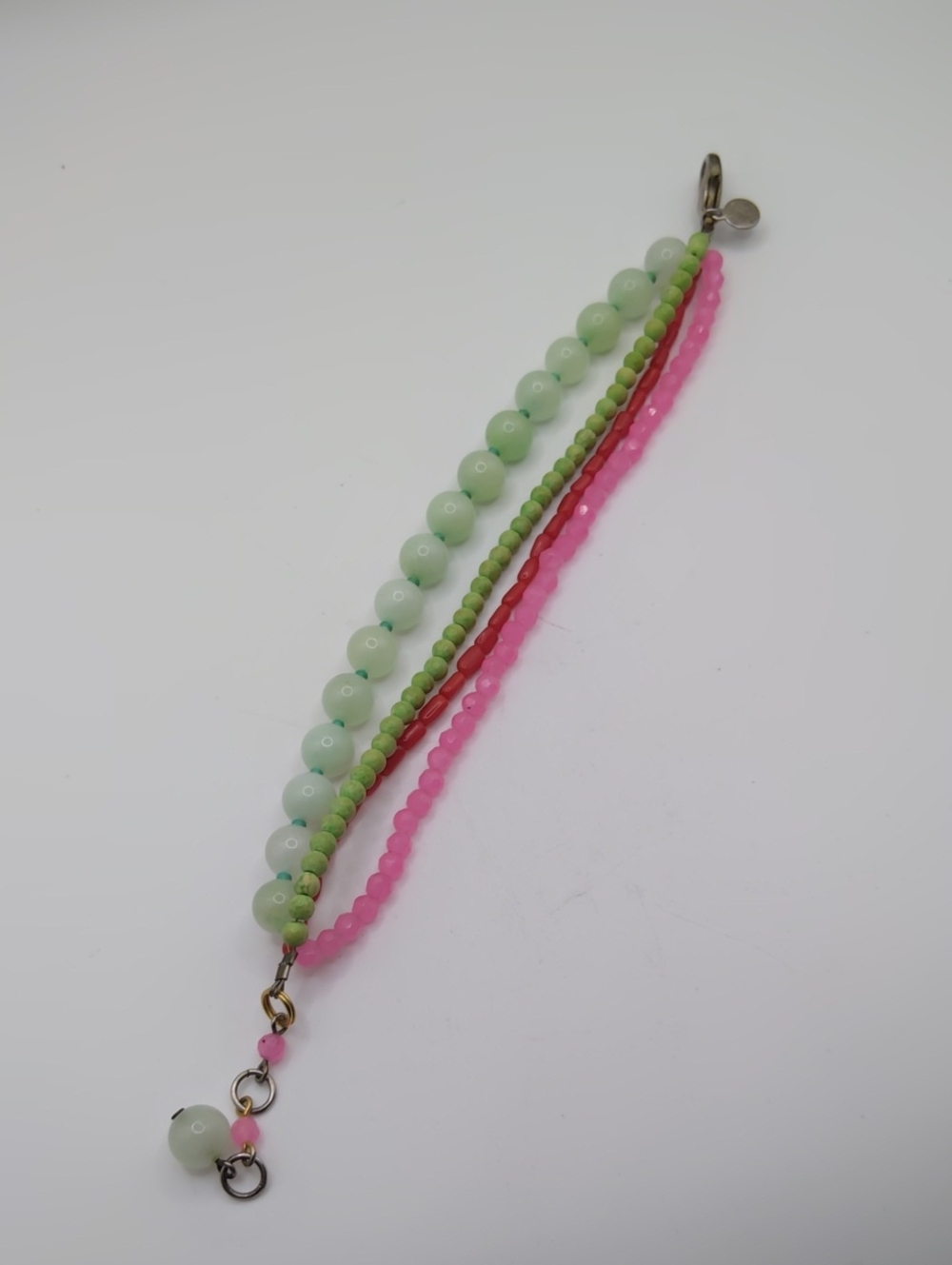David Aubrey Multistrand Stone and Glass Bracelet